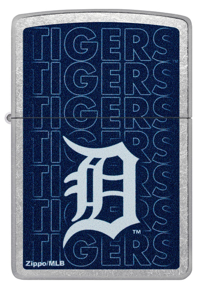 Zippo MLB® Detroit Tigers™ Logo Design Street Chrome Windproof Lighter