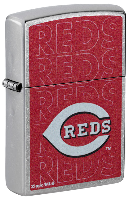 Zippo MLB® Cincinnati Reds™ Logo Design Street Chrome Windproof Lighter