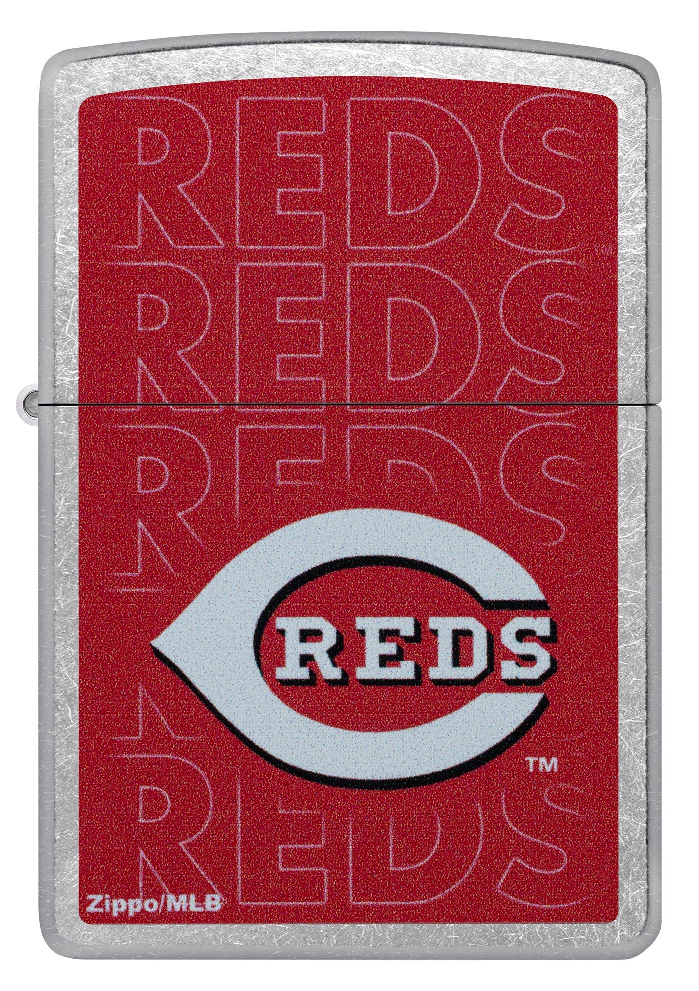 Zippo MLB® Cincinnati Reds™ Logo Design Street Chrome Windproof Lighter