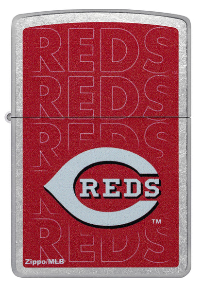 Zippo MLB® Cincinnati Reds™ Logo Design Street Chrome Windproof Lighter