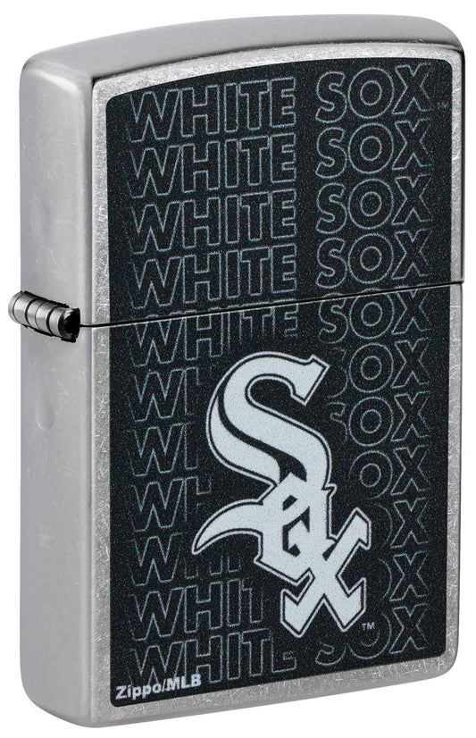 Zippo MLB® Chicago White Sox™ Logo Design Street Chrome Windproof Lighter