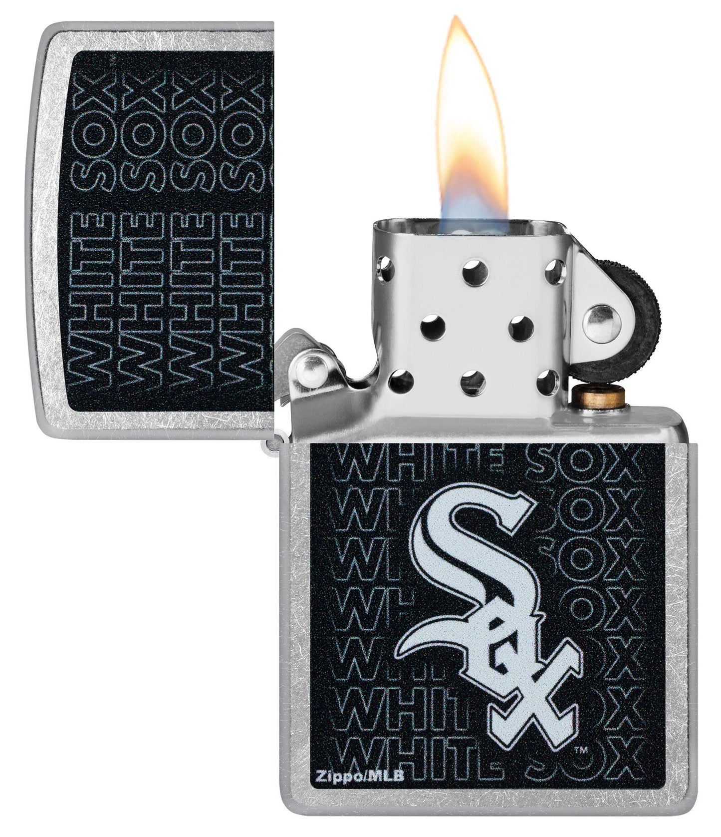 Zippo MLB® Chicago White Sox™ Logo Design Street Chrome Windproof Lighter