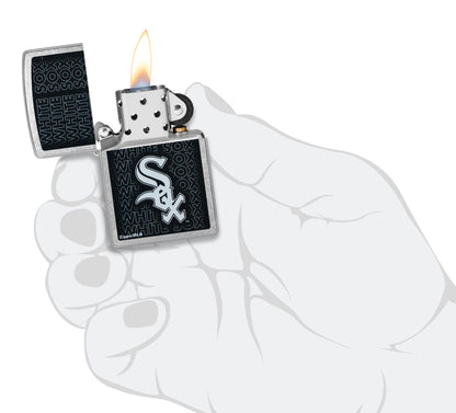 Zippo MLB® Chicago White Sox™ Logo Design Street Chrome Windproof Lighter