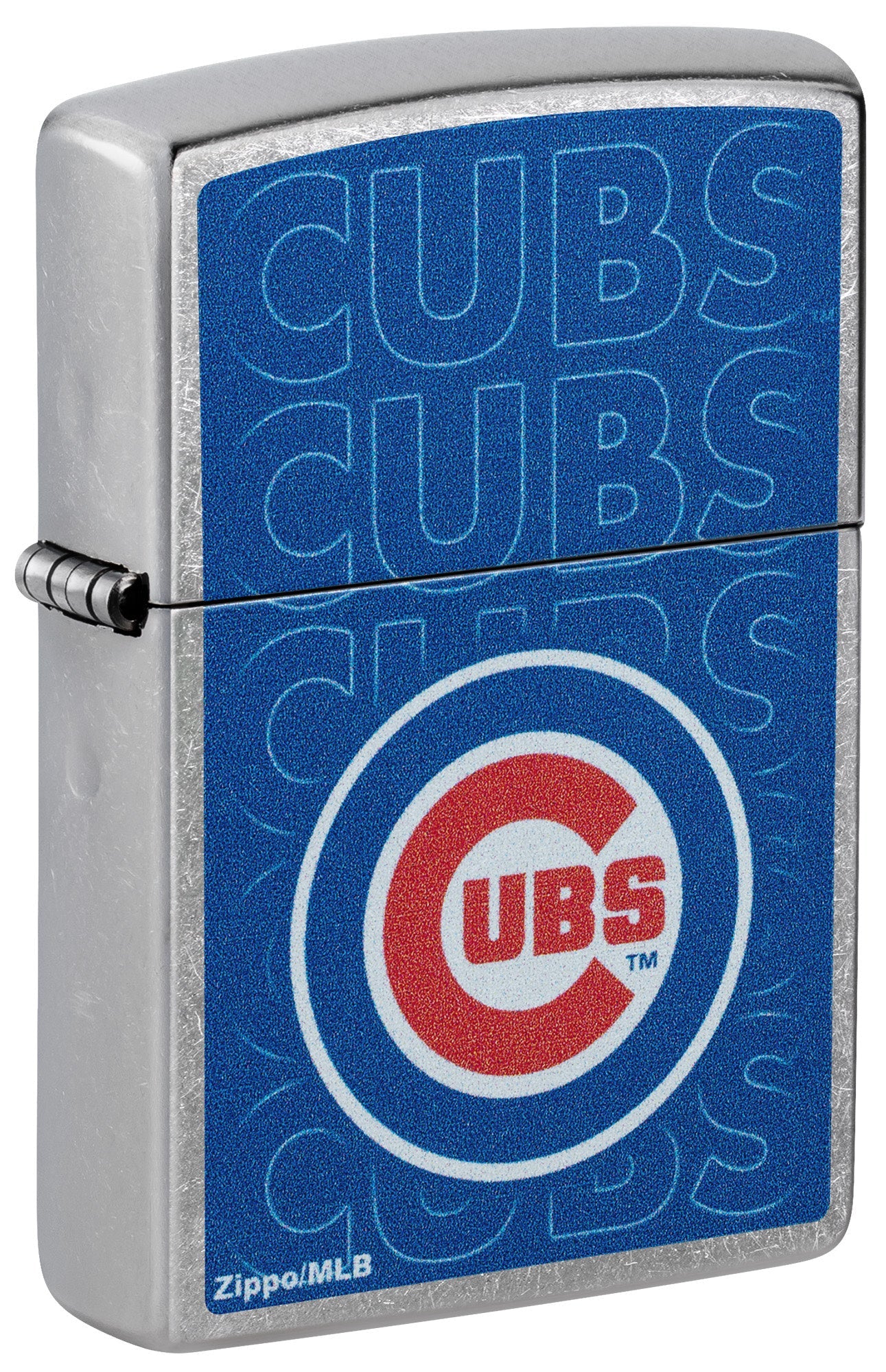 Zippo MLB® Chicago Cubs™ Logo Design Street Chrome Windproof Lighter