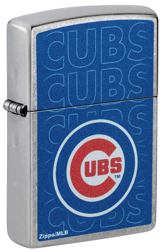 Zippo MLB® Chicago Cubs™ Logo Design Street Chrome Windproof Lighter