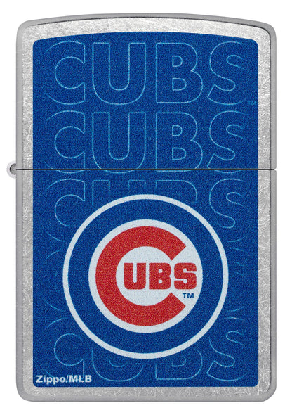 Zippo MLB® Chicago Cubs™ Logo Design Street Chrome Windproof Lighter