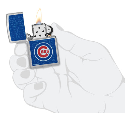 Zippo MLB® Chicago Cubs™ Logo Design Street Chrome Windproof Lighter