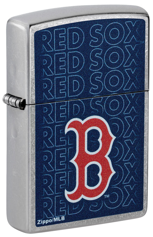 Zippo MLB® Boston Red Sox™ Logo Design Street Chrome Windproof Lighter
