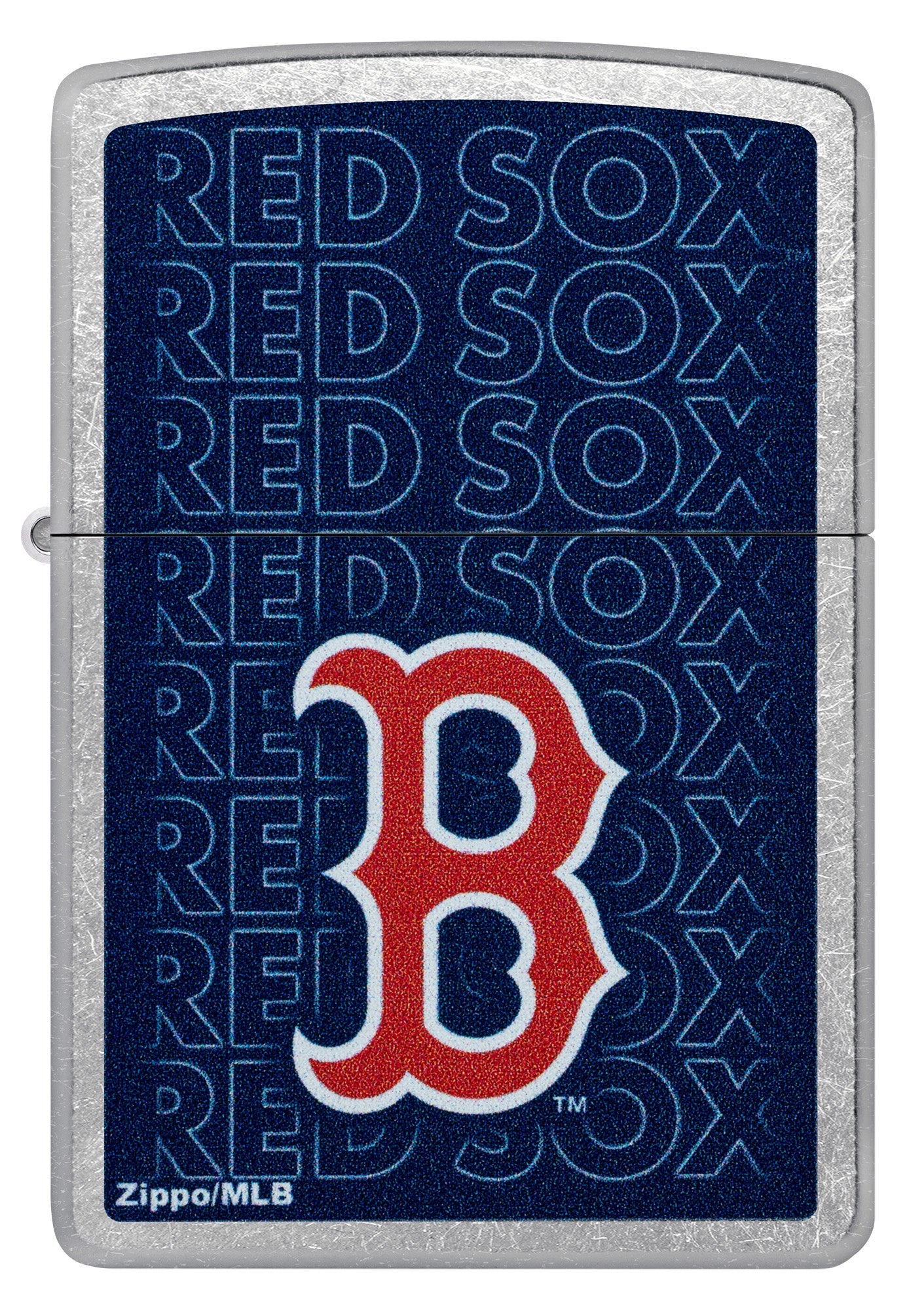Zippo MLB® Boston Red Sox™ Logo Design Street Chrome Windproof Lighter