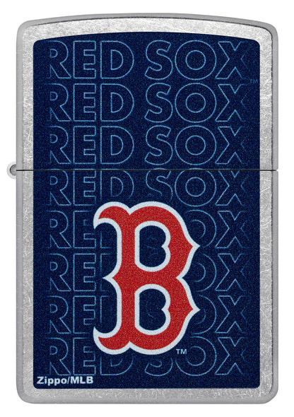 Zippo MLB® Boston Red Sox™ Logo Design Street Chrome Windproof Lighter