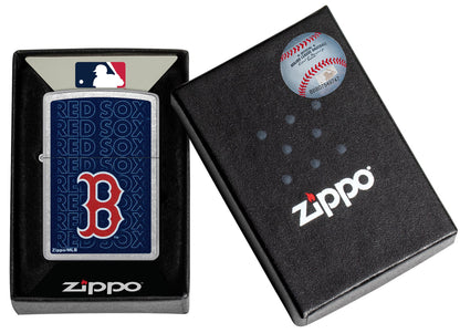 Zippo MLB® Boston Red Sox™ Logo Design Street Chrome Windproof Lighter