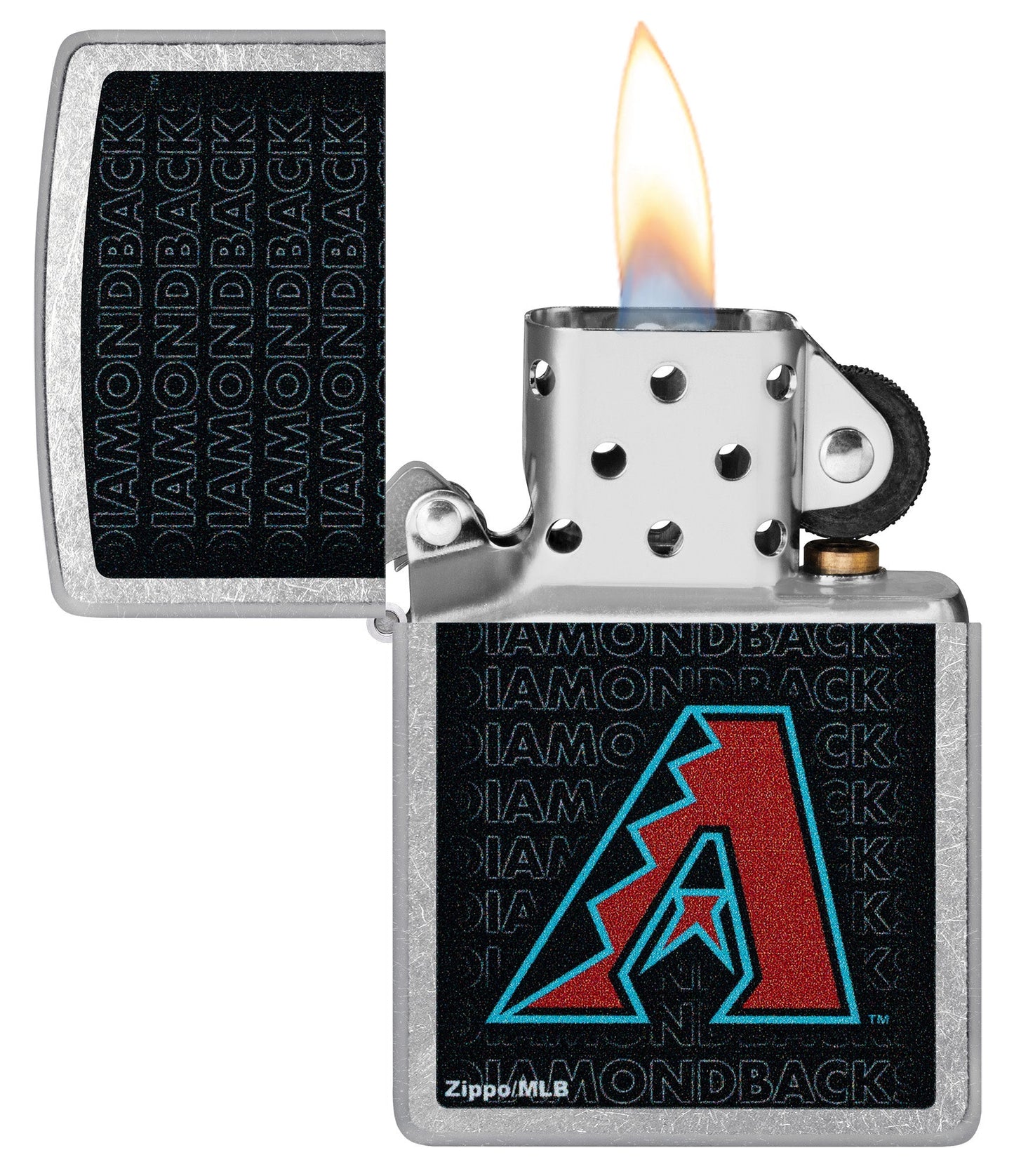 Zippo MLB® Arizona Diamondbacks™ Logo Design Street Chrome Windproof Lighter
