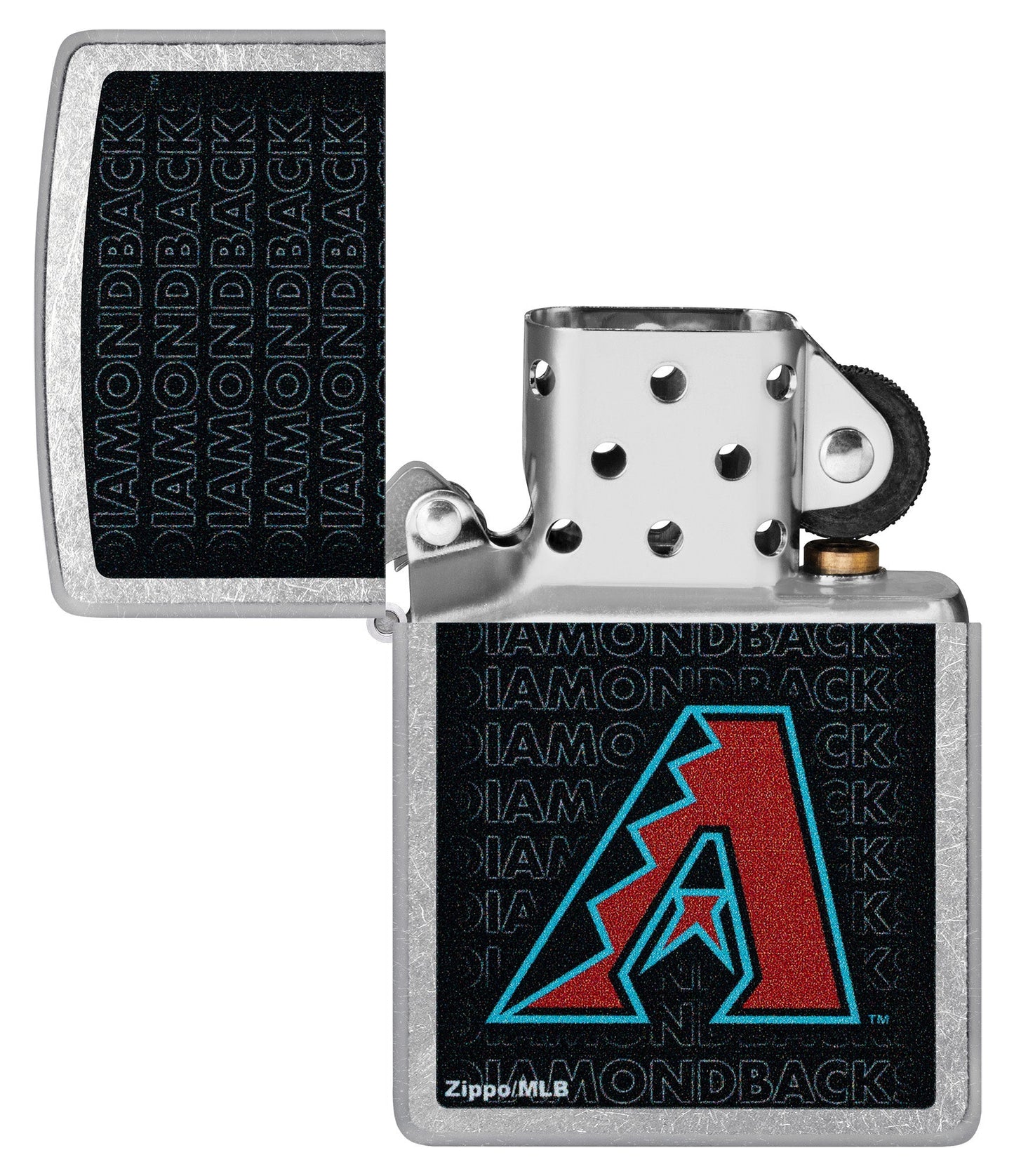 Zippo MLB® Arizona Diamondbacks™ Logo Design Street Chrome Windproof Lighter