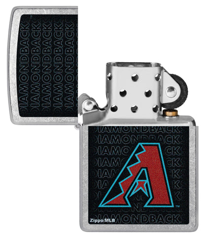 Zippo MLB® Arizona Diamondbacks™ Logo Design Street Chrome Windproof Lighter
