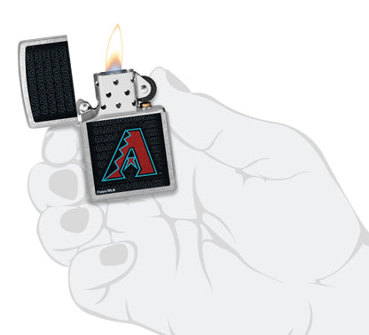 Zippo MLB® Arizona Diamondbacks™ Logo Design Street Chrome Windproof Lighter