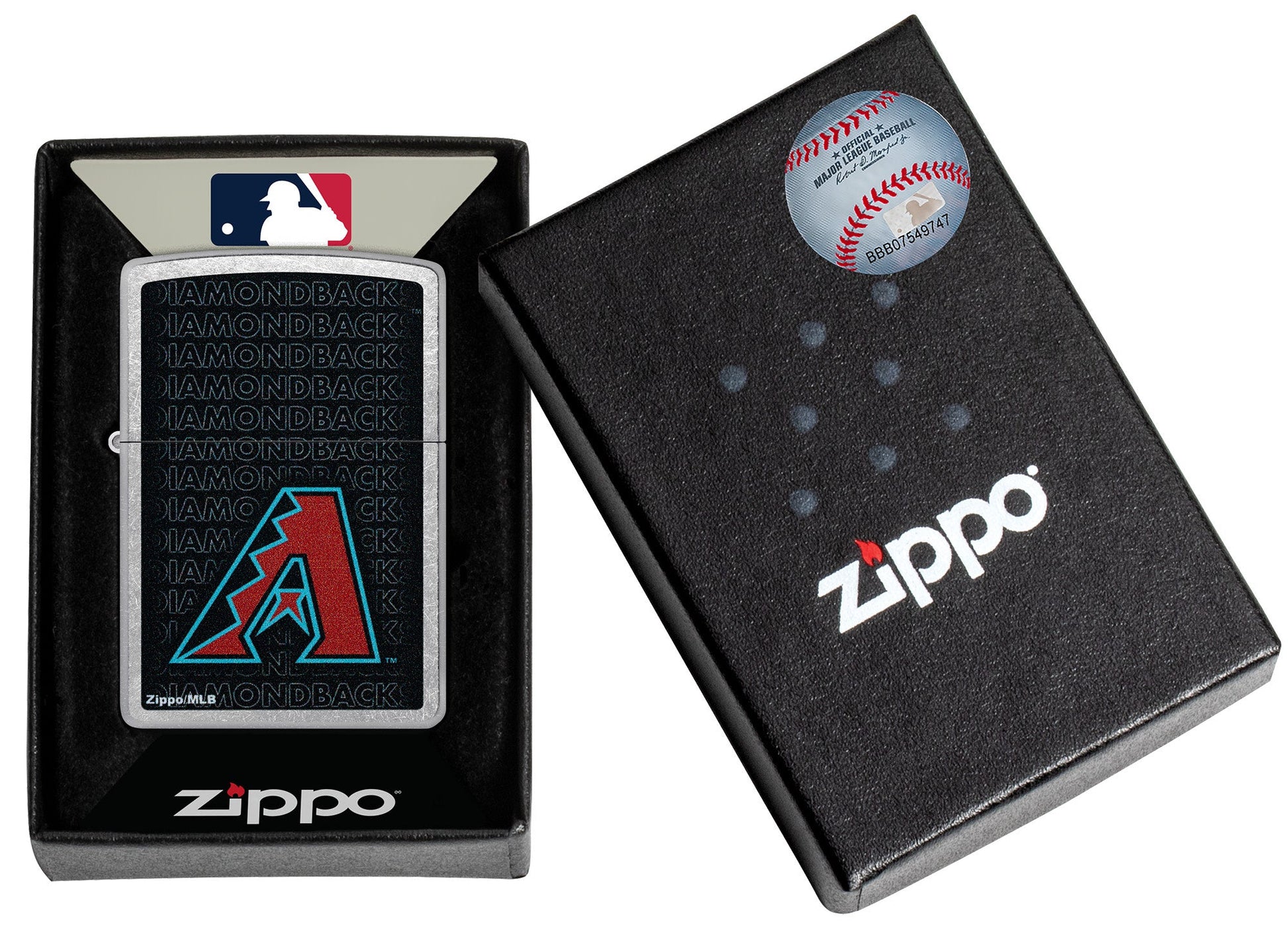 Zippo MLB® Arizona Diamondbacks™ Logo Design Street Chrome Windproof Lighter
