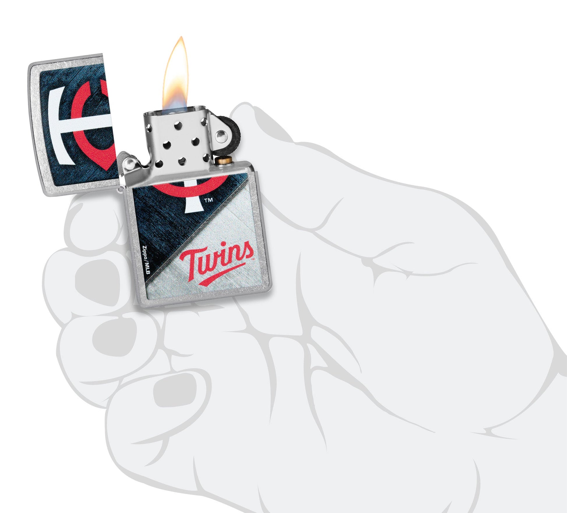 Zippo MLB® Minnesota Twins™ Street Chrome™ Windproof Lighter