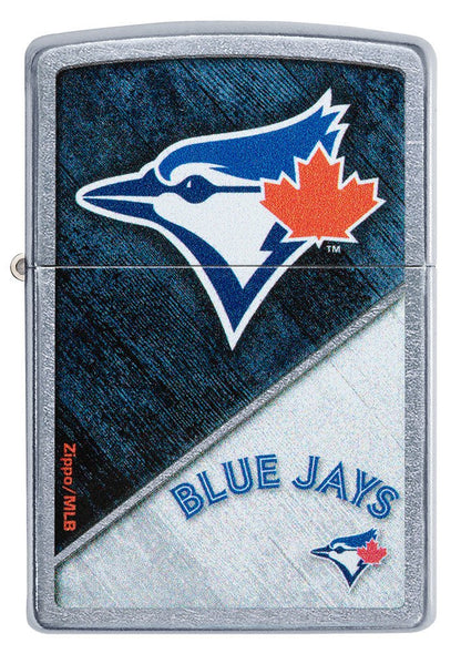 Zippo MLB® Toronto Blue Jays™ Colorblock Design Street Chrome Windproof Lighter