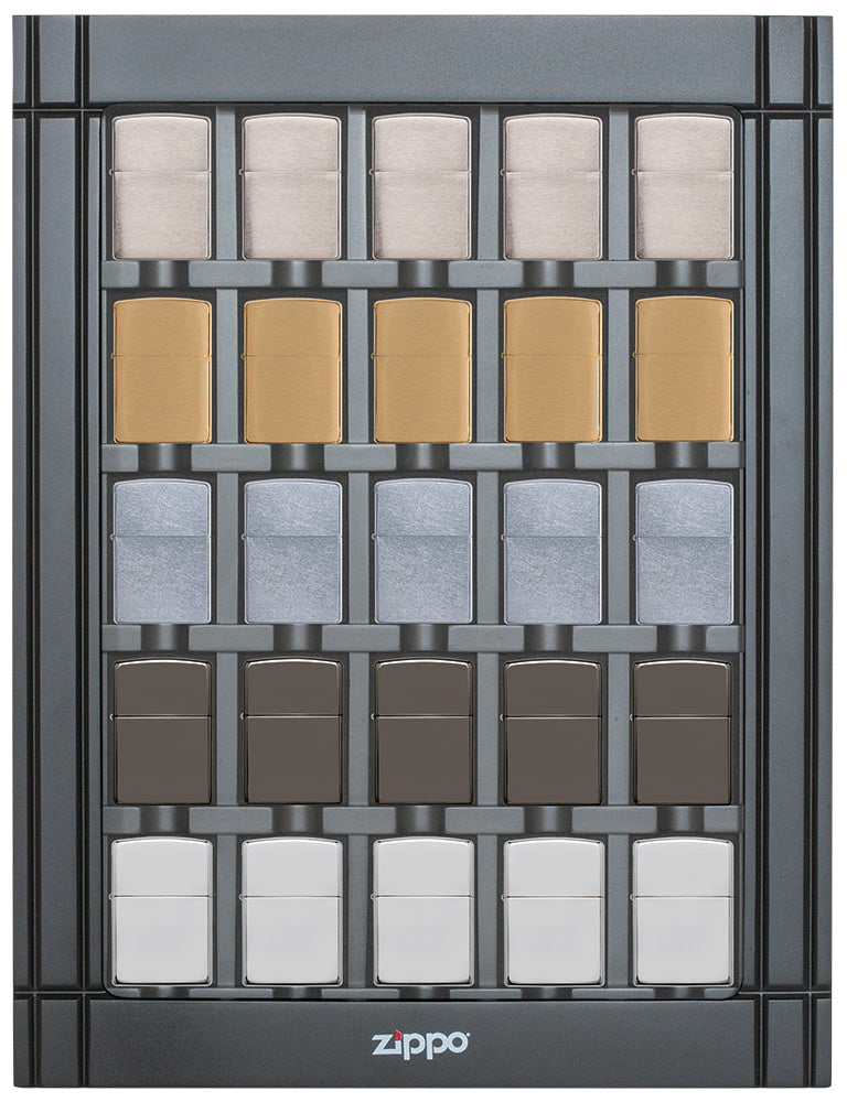 Zippo Black Lighter Collection Display (25 & 50 Piece)