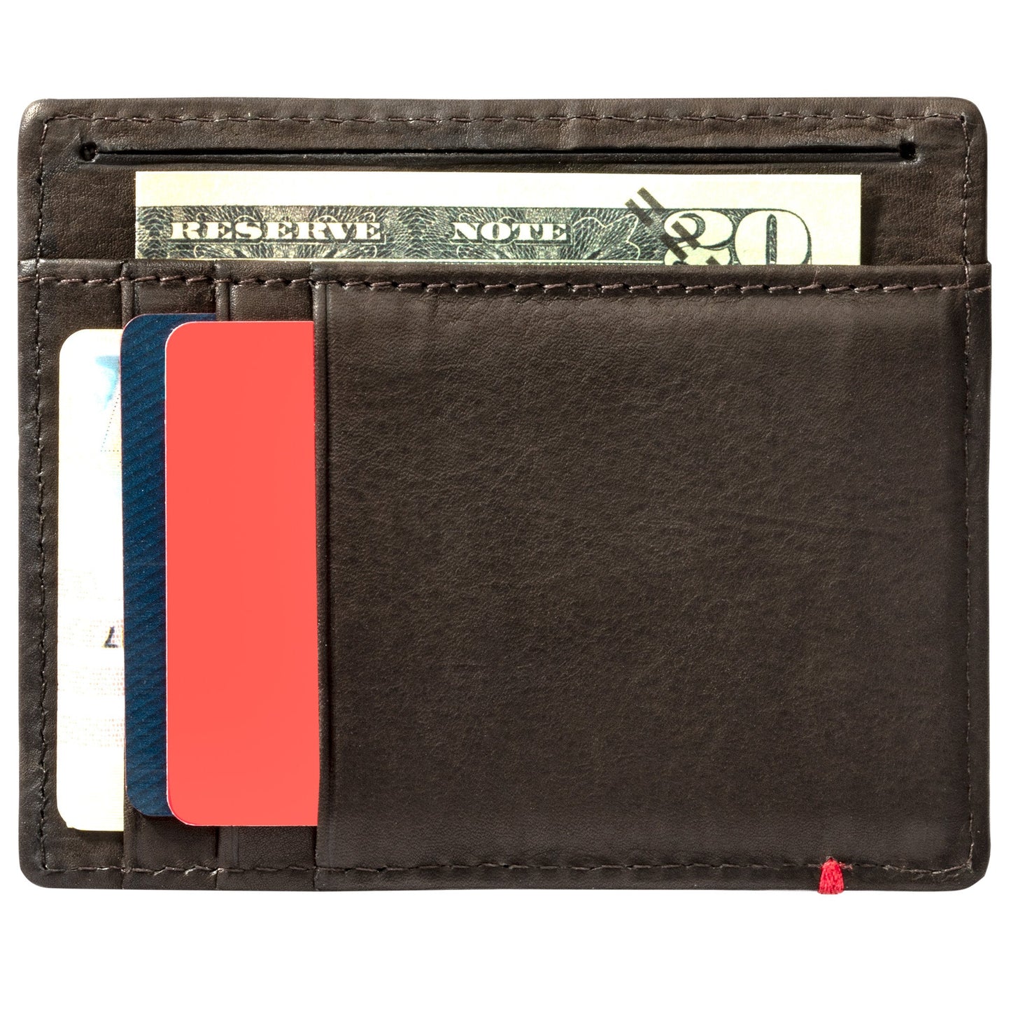 Zippo Mocha Leather Wallet- Anchor Metal Plate Design