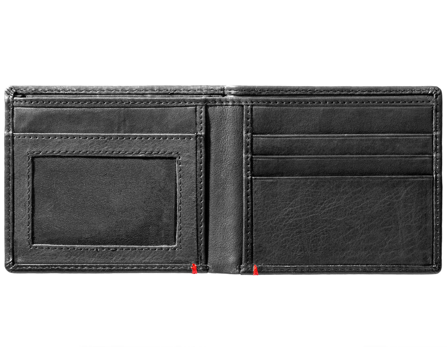 Zippo Black Leather Wallet- Bass Metal Plate Design