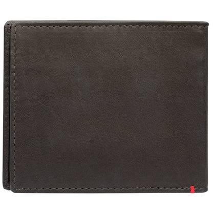 Zippo Mocha Leather Wallet- Bass Metal Plate Design