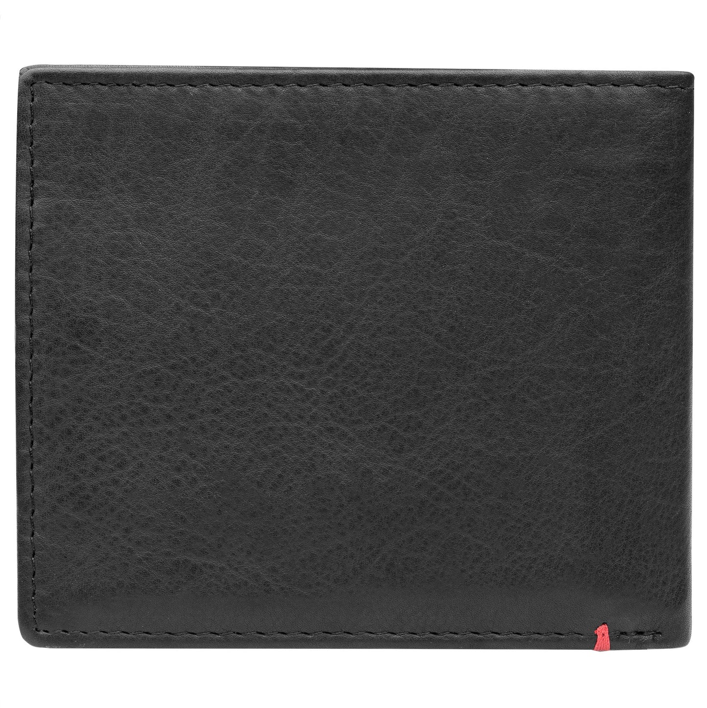 Zippo Black Leather Wallet- Cross Wings Metal Plate Design