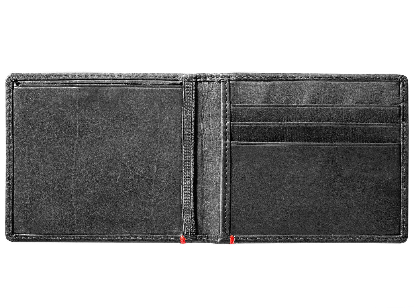Zippo Black Leather Wallet- Cross Wings Metal Plate Design