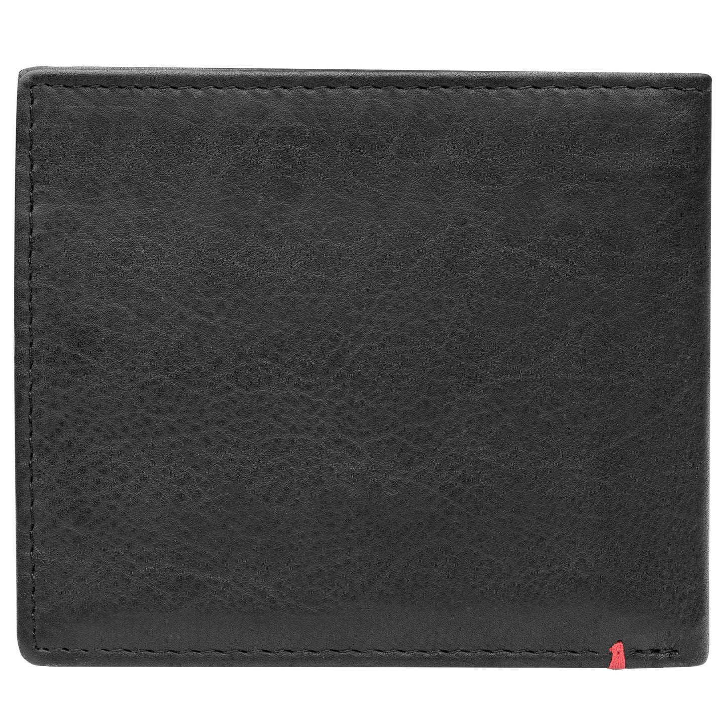 Zippo Black Leather Wallet- Cross Wings Metal Plate Design