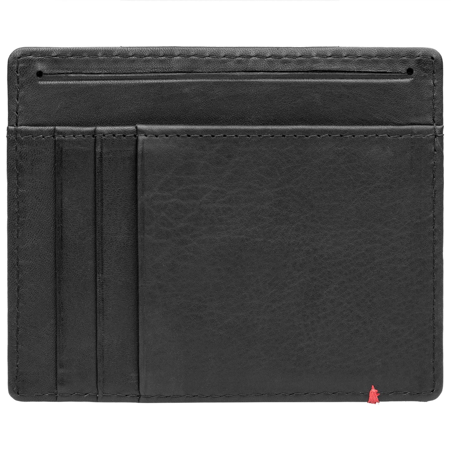 Zippo Black Leather Wallet- Cross Wings Metal Plate Design
