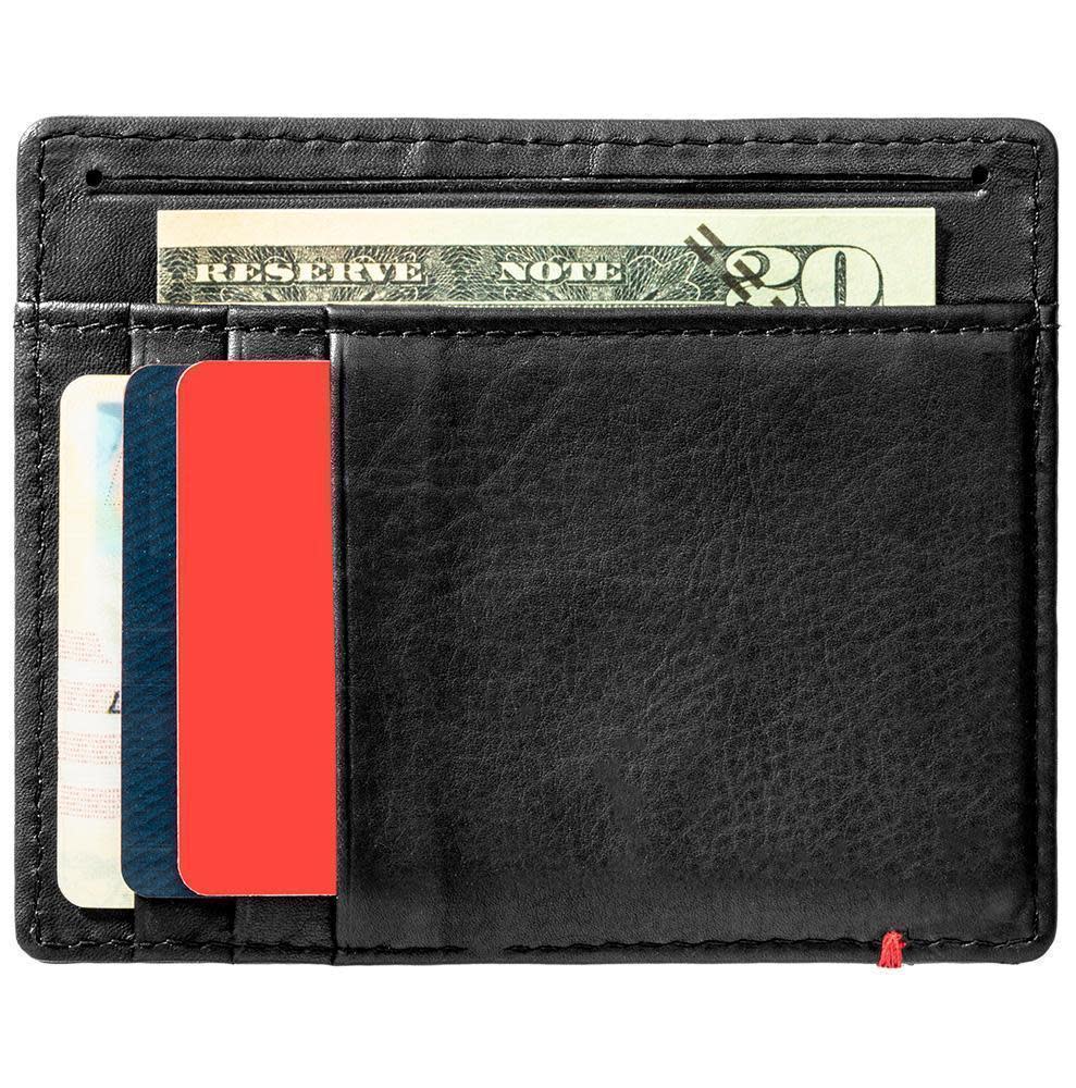Zippo Black Leather Wallet- Cross Wings Metal Plate Design