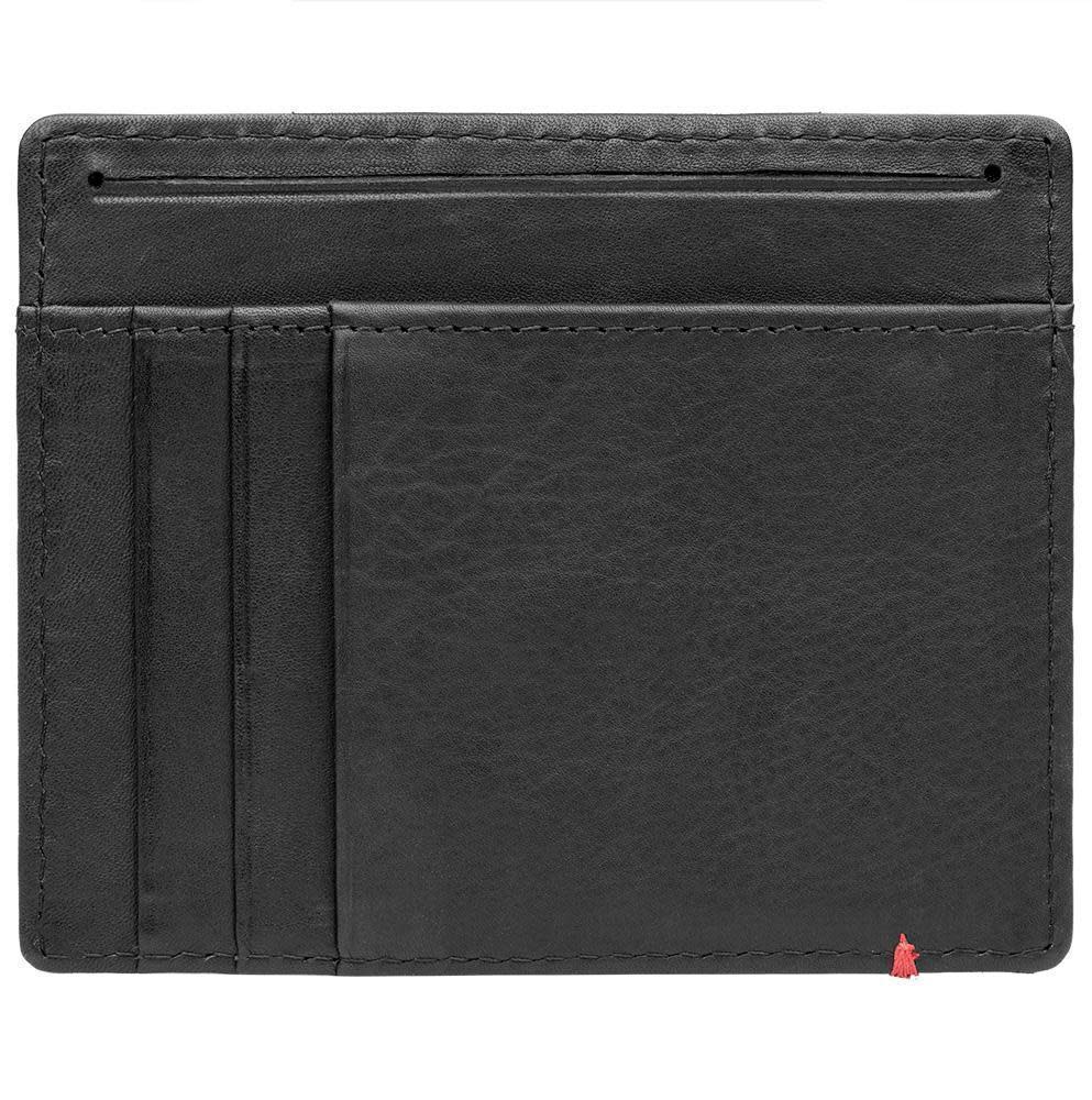 Zippo Black Leather Wallet- Cross Wings Metal Plate Design