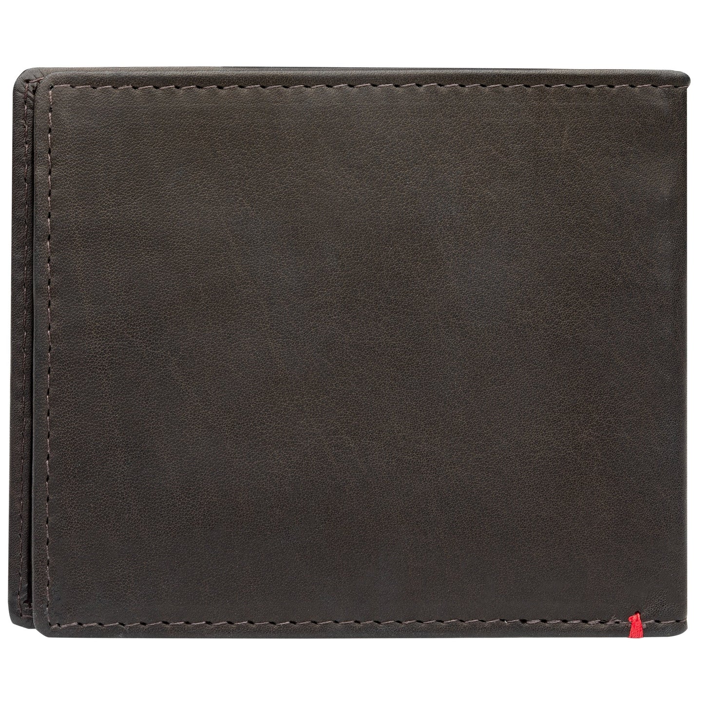Zippo Mocha Leather Wallet- Skull Metal Plate Design