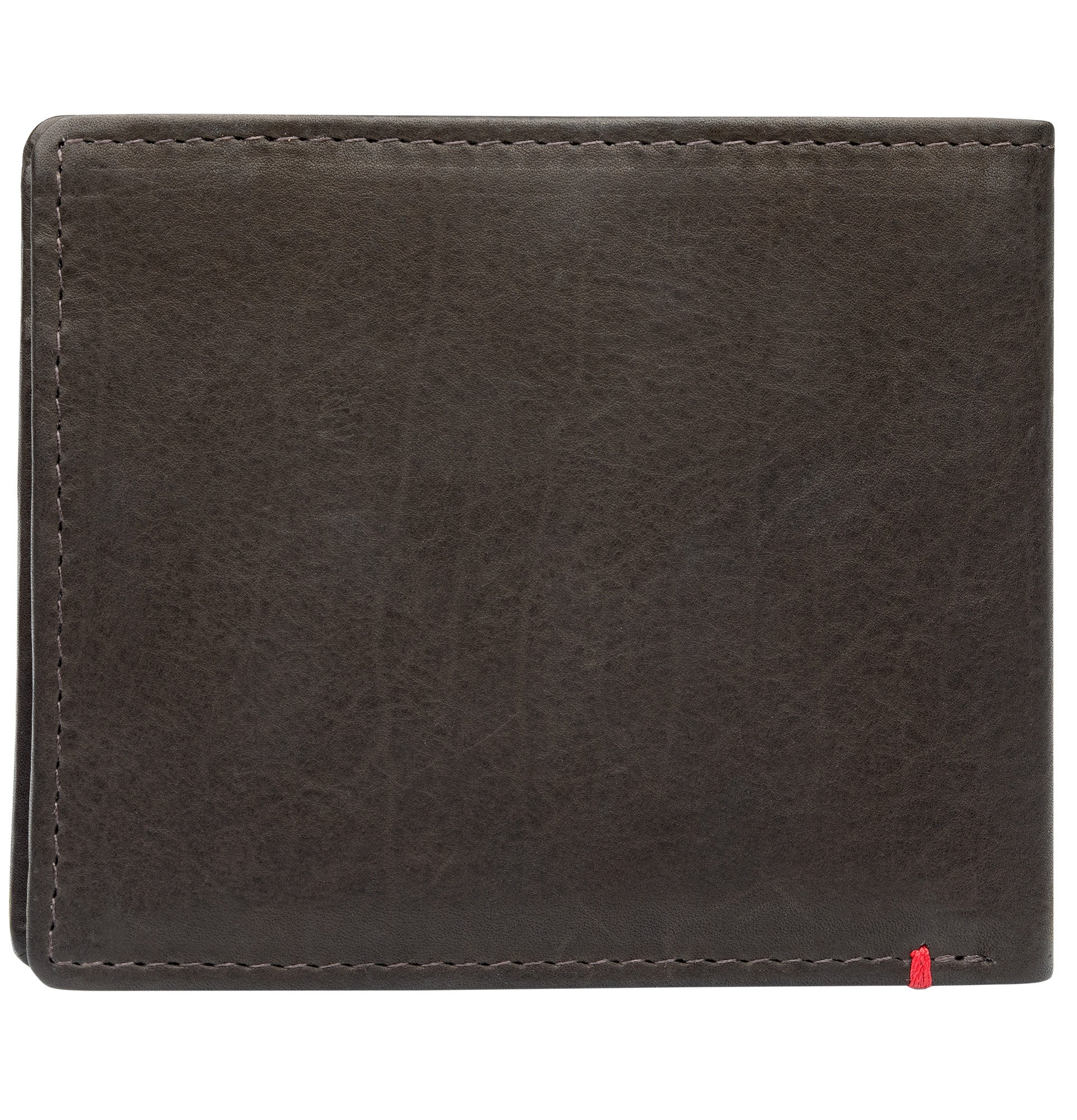 Zippo Mocha Leather Wallet- Skull Metal Plate Design