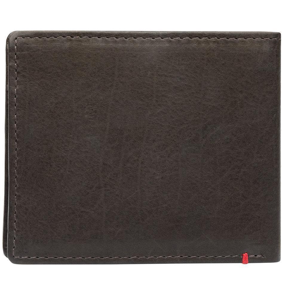 Zippo Mocha Leather Wallet- Skull Metal Plate Design