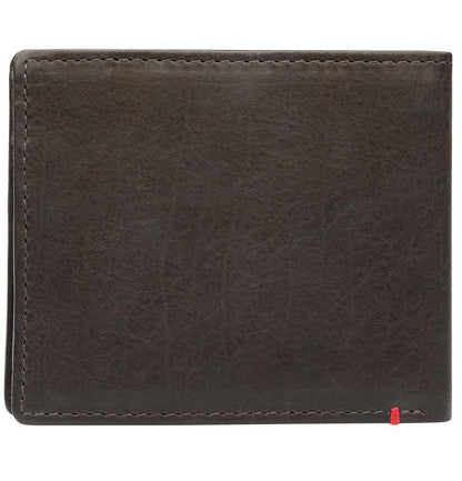 Zippo Mocha Leather Wallet- Skull Metal Plate Design