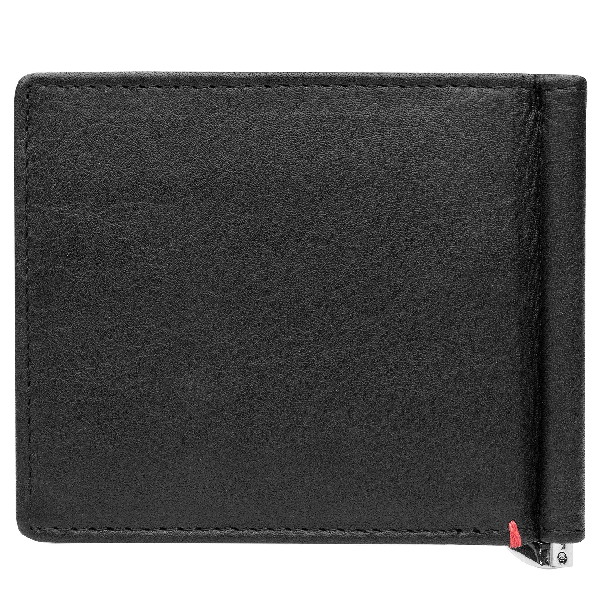 Zippo Black Leather Wallet- Spade Metal Plate Design