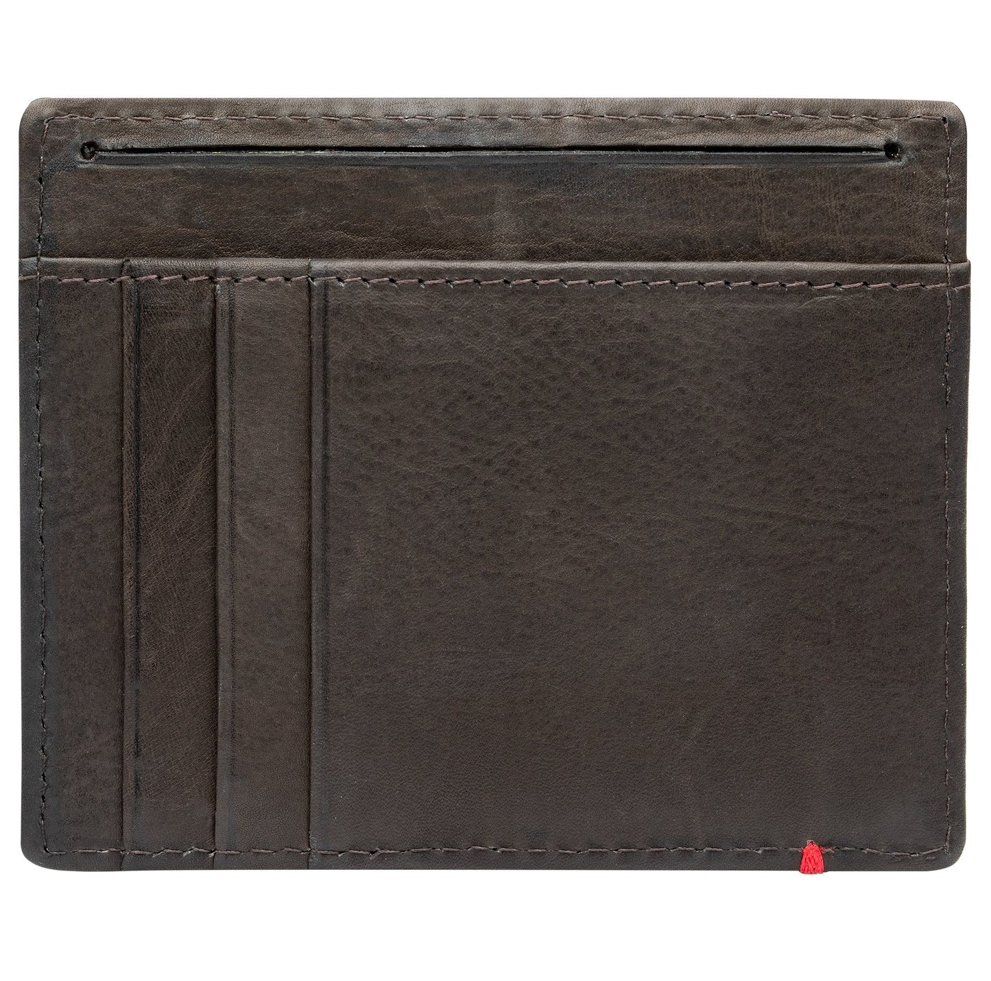 Zippo Mocha Leather Wallet- Spade Metal Plate Design