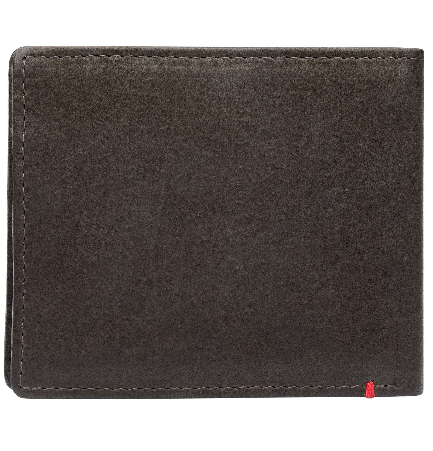 Zippo Mocha Leather Wallet- Spade Metal Plate Design