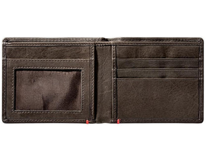 Zippo Mocha Leather Wallet- Viking Metal Plate Design