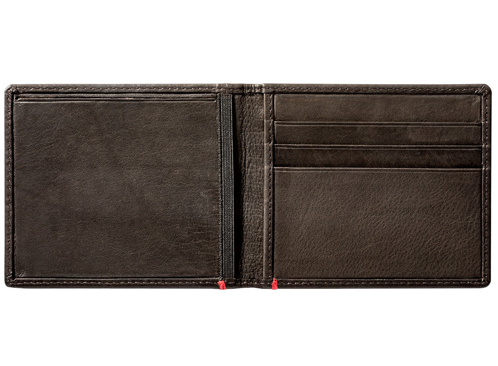 Zippo Mocha Leather Wallet- Viking Metal Plate Design