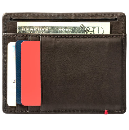 Zippo Mocha Leather Wallet- 1932 Metal Plate Design