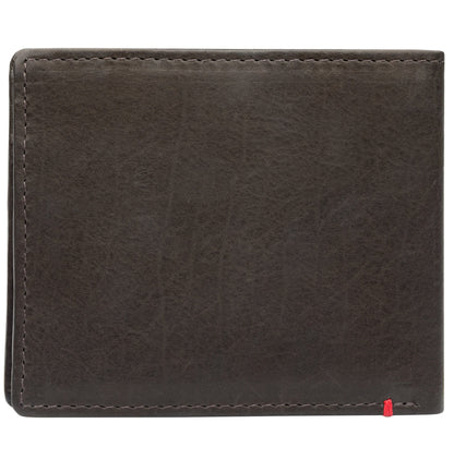 Zippo Mocha Leather Wallet- 1932 Metal Plate Design