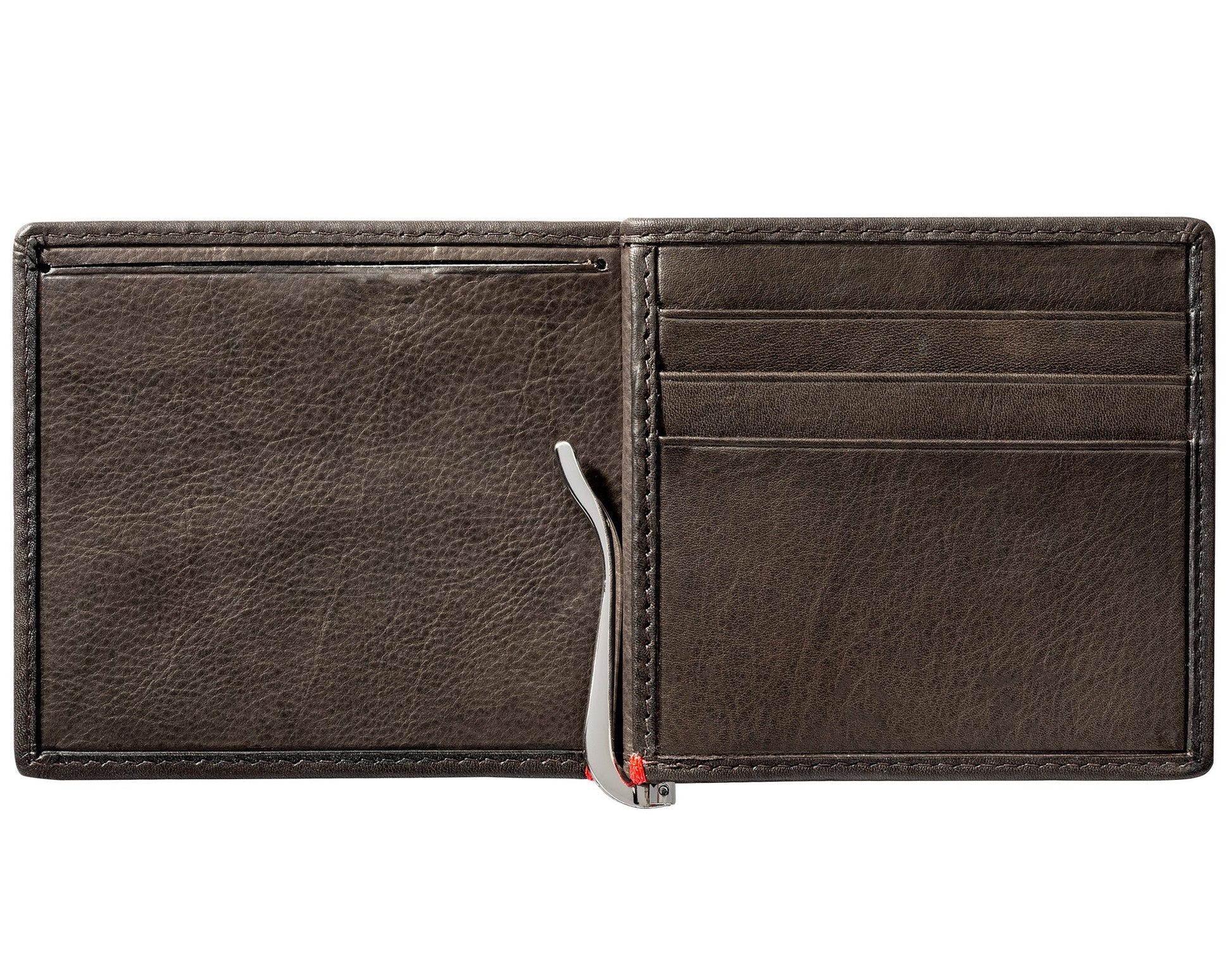 Zippo Mocha Leather Wallet- 1932 Metal Plate Design