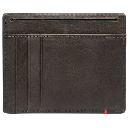 Zippo Mocha Leather Wallet- 1932 Metal Plate Design