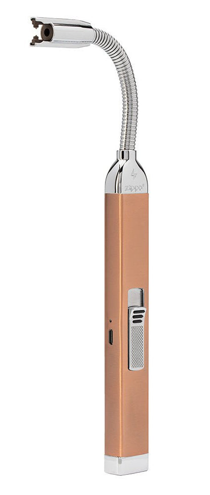 Zippo Rose Gold Rechargeable Candle Lighter & 8 oz Dune Primrose Candle Gift