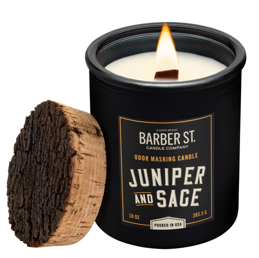 Zippo Barber Street Odor Masking Candle - Wooden Wick