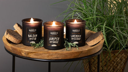 Zippo Barber Street Odor Masking Candle - Wooden Wick