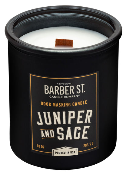 Zippo Barber Street Odor Masking Candle - Wooden Wick
