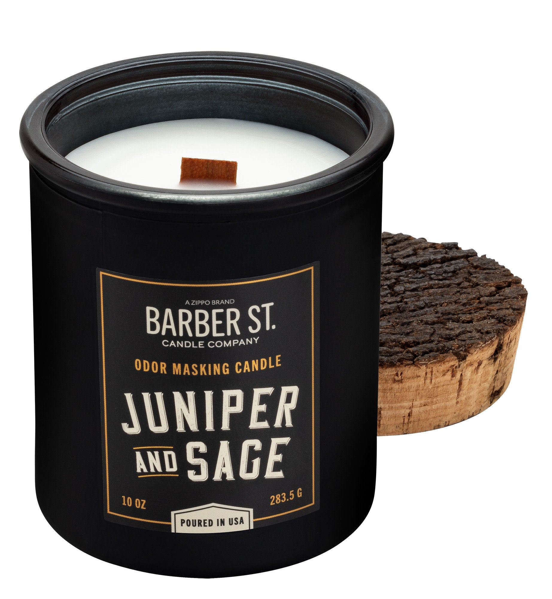 Zippo Barber Street Odor Masking Candle - Wooden Wick